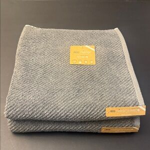 2pc ECO-MELANGE Bamboo Bath Towel Set - Zero Twist Loops - HEATHERGREY15